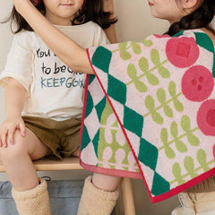 Flower Pattern Bath Towel Cotton Towel Soft Towel