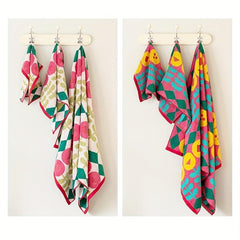 Flower Pattern Bath Towel Cotton Towel Soft Towel