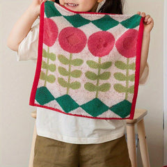 Flower Pattern Bath Towel Cotton Towel Soft Towel
