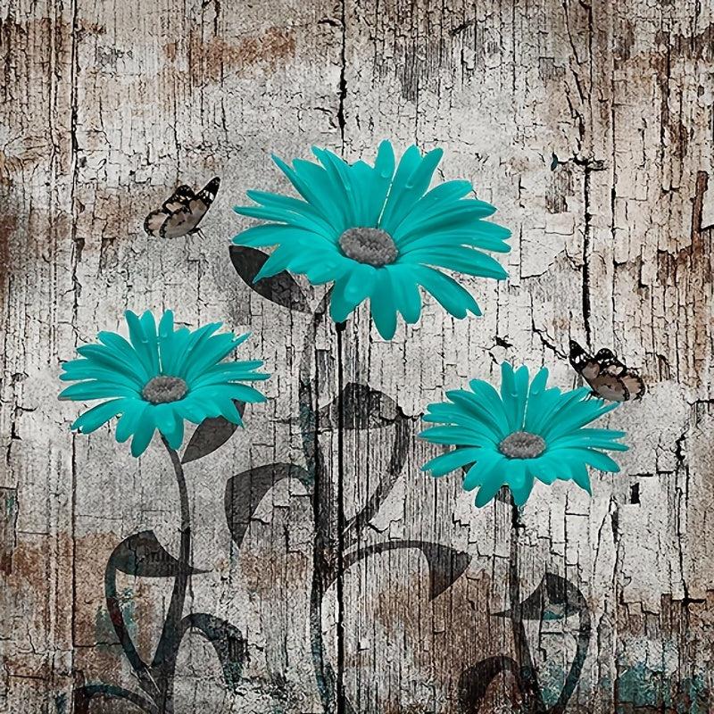 Floral Print Shower Curtain Waterproof Fabric Bathroom Decor