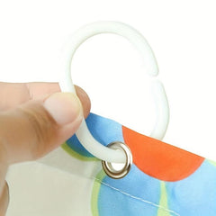 12pcs Round Curtain Hook Ring Buckle Plastic Shower Curtain Hook