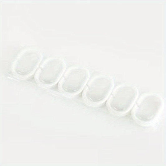 12pcs Round Curtain Hook Ring Buckle Plastic Shower Curtain Hook
