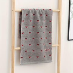 3pcs Heart Embroidered Hand Towel Cotton Soft Absorbent Towel