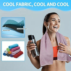 3pcs Cooling Towel Solid Quick Drying Sport Towel Plain Microfiber Towel