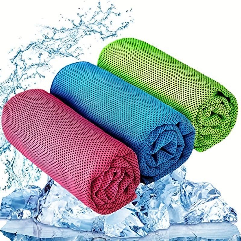 3pcs Cooling Towel Solid Quick Drying Sport Towel Plain Microfiber Towel