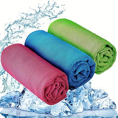 3pcs Cooling Towel Solid Quick Drying Sport Towel Plain Microfiber Towel