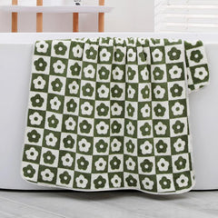Soft Coral Fleece Bath Towel Set, 2pcs Face & Bath Towel Combo