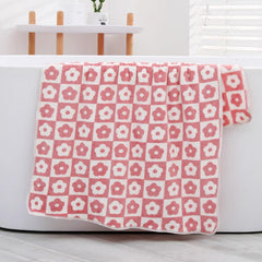 Soft Coral Fleece Bath Towel Set, 2pcs Face & Bath Towel Combo