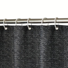 Ombre Stripes Waffle Shower Curtain, 12 Hooks, Waterproof, Mildew Proof Fabric