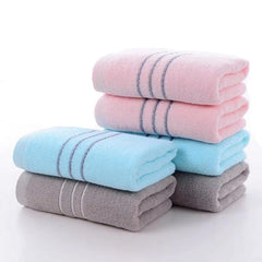 Striped Embroidered Hand Towel Soft Skin-friendly Face Towel Absorbent Towel