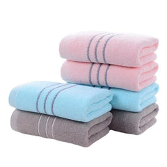 Striped Embroidered Hand Towel Soft Skin-friendly Face Towel Absorbent Towel