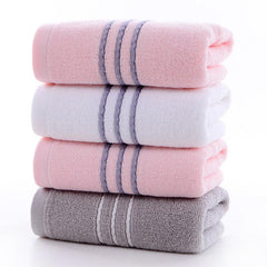 Striped Embroidered Hand Towel Soft Skin-friendly Face Towel Absorbent Towel