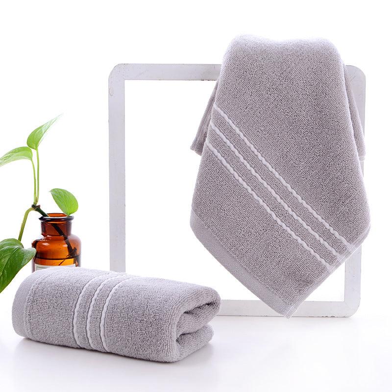 Striped Embroidered Hand Towel Soft Skin-friendly Face Towel Absorbent Towel