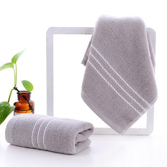 Striped Embroidered Hand Towel Soft Skin-friendly Face Towel Absorbent Towel
