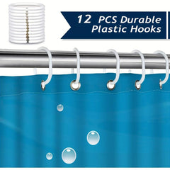 Waterproof Fish Shower Curtain 72Wx72L Inches