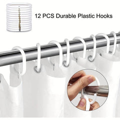 Waterproof Fish Shower Curtain 72Wx72L Inches