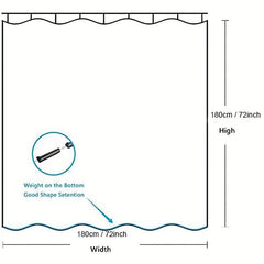 Waterproof Fish Shower Curtain 72Wx72L Inches