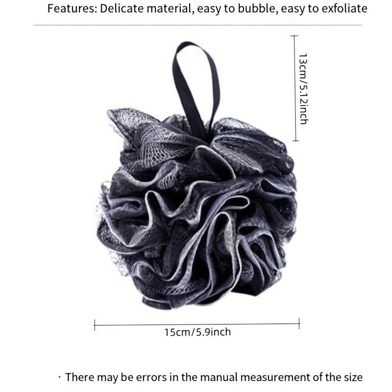 Bamboo Charcoal Bath Ball Mesh Sponge Shower Ball for Soft Skin