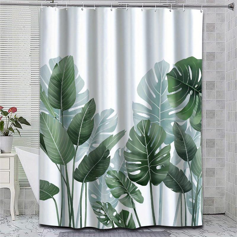 Spring Leaves Shower Curtain for Tropical Bathroom Decor