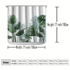 Spring Leaves Shower Curtain for Tropical Bathroom Decor