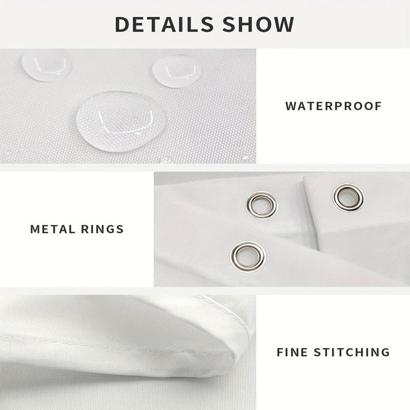 Waterproof Geometric Shower Curtain with 12 Hooks 71x71in