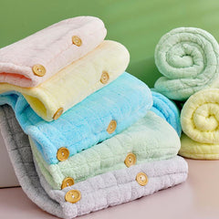 Soft Hair Drying Cap Coral Velvet Thickened Hair Towel