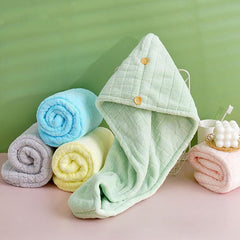 Soft Hair Drying Cap Coral Velvet Thickened Hair Towel