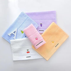 Embroidered Fruit Cotton Fingertip Towel