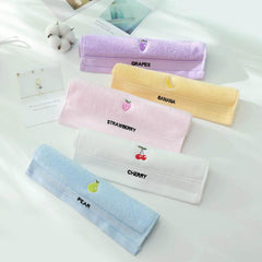 Embroidered Fruit Cotton Fingertip Towel