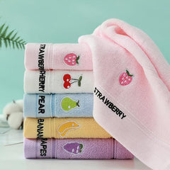 Embroidered Fruit Cotton Fingertip Towel