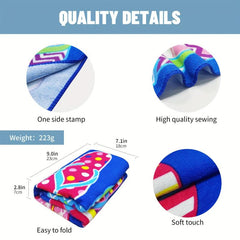 Colorful Printed Beach Towel Microfiber Quick Drying Bath Towel Ultra Absorbent