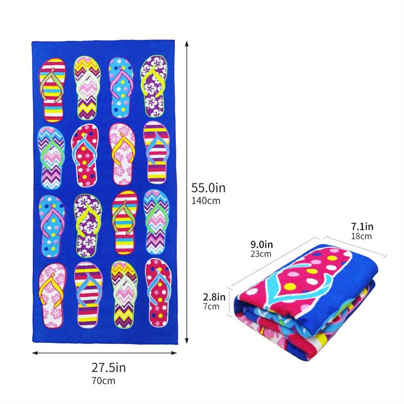 Colorful Printed Beach Towel Microfiber Quick Drying Bath Towel Ultra Absorbent