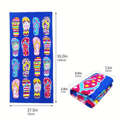 Colorful Printed Beach Towel Microfiber Quick Drying Bath Towel Ultra Absorbent