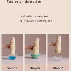 Soft Hair Drying Cap Quick drying Shower Cap Wiping Hair Towel Wrap Headscarf