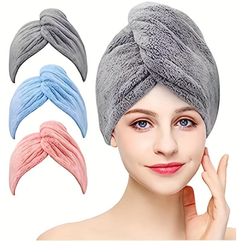 Soft Hair Drying Cap Quick drying Shower Cap Wiping Hair Towel Wrap Headscarf