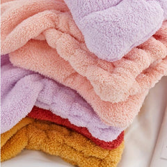 Soft Hair Towel Quick Drying Cap with Bow