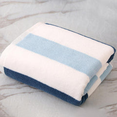 Soft Striped Bath Towel, Home Use, Cotton Material