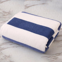 Soft Striped Bath Towel, Home Use, Cotton Material
