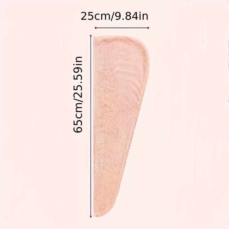 Quick Drying Hair Towel Cap Coral Fleece for Women