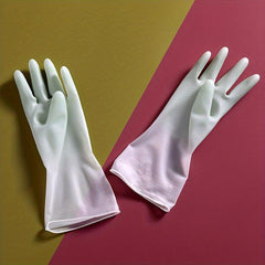 1pc Gradient Dishwashing Gloves Waterproof Rubber Gloves Household