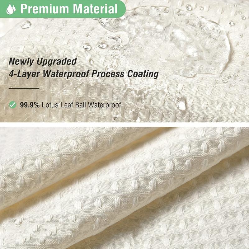 Waterproof Waffle Shower Curtain with Rust-Resistant Grommets