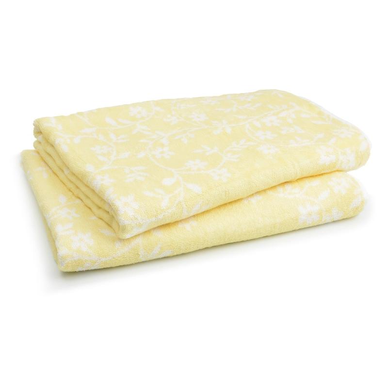 Soft Flower Pattern Bamboo Fiber Bath Towel