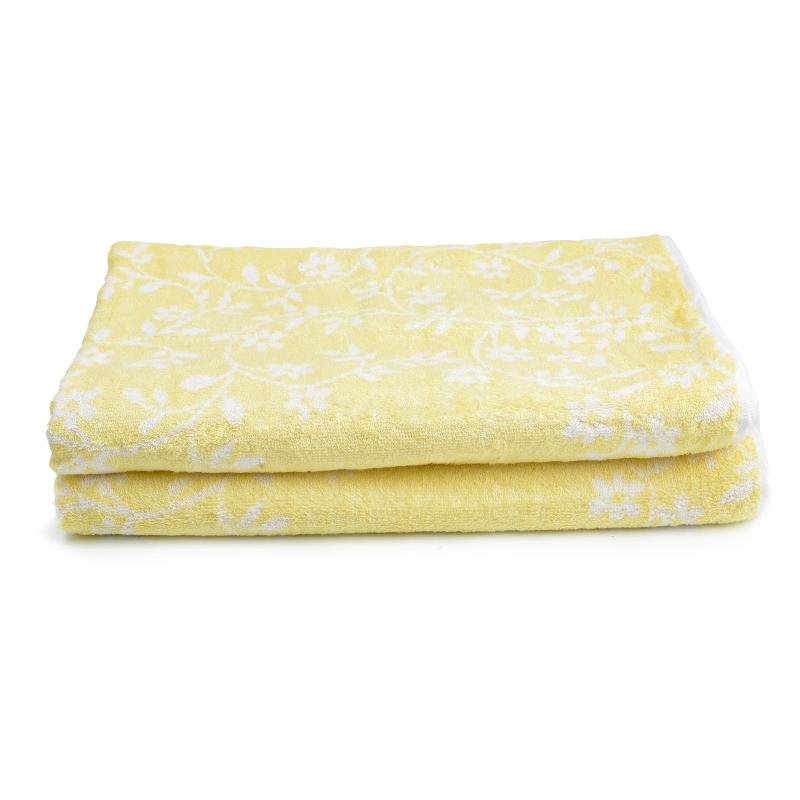 Soft Flower Pattern Bamboo Fiber Bath Towel