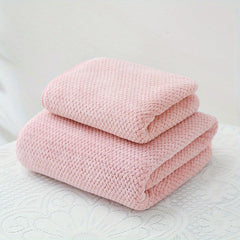2pcs Soft Towel Set Quick Drying Absorbent Towels