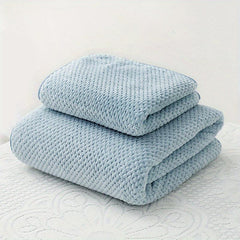 2pcs Soft Towel Set Quick Drying Absorbent Towels