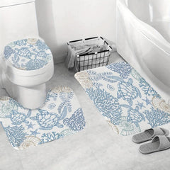 Marine Animal Turtle Shower Curtain Set