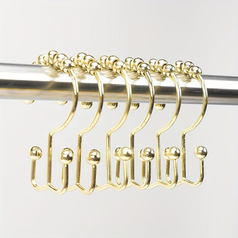 6Pcs Stainless Steel Mountain Ball Curtain Hooks