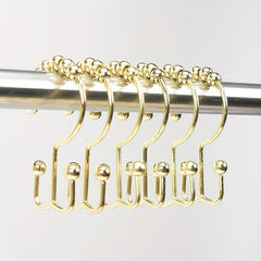 6Pcs Stainless Steel Mountain Ball Curtain Hooks