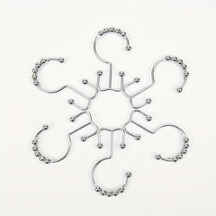 6Pcs Stainless Steel Mountain Ball Curtain Hooks