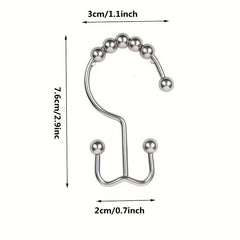 6Pcs Stainless Steel Mountain Ball Curtain Hooks